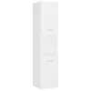 A tall, narrow white cabinet with two doors and an open shelf in the middle, displayed against a white background. Anteprima dell’immagine prodotto