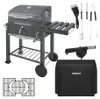 Barbecue de jardin avec housse 116 x 70 x 110 cm Kaminer Voir les images du produit 12