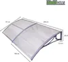 Haustürvordach 200  x 97 cm Hohlkammerplatte Produktbild-Vorschau 3