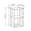 DECORTIE Lonie Moderner Nachttisch, Eiche 34 x 30 x 55 cm Produktbild-Vorschau 2