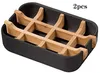 Seifenschale, 2 Stück Seifenschalen Holz, Natur-Bambus-Holz Produktbild-Vorschau 1