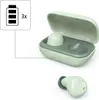 A pair of mint green Hama Bluetooth earbuds and their charging case are shown against a white background. A graphic indicating 3x battery life is in the upper left corner. Anteprima dell’immagine prodotto