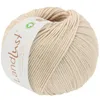 A ball of beige yarn with a label. Produktbild-Vorschau