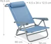 relaxdays 10026478_45 relaxdays Klappstuhl blau Náhľad obrázku produktu 4