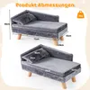 COSTWAY Katzensofa Luxus, Katzenbett erhöht, Katzencouch Produktbild-Vorschau 3