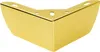 Eckmöbelbein aus verchromtem Metall in Gold, Höhe 5,5 cm - Produktbild-Vorschau 1