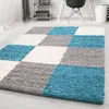 Teppich Wohnzimmer Hochflor Türkis 160x230 Rechteck Produktbild-Vorschau 2
