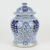 Fine Asianliving Chiński Wazon z Pokrywką Niebiesko Biała Podgląd zdjęcia produktu 2