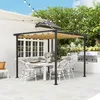 Pergola Outsunny 3x3m, pawilon ogrodowy z metalowym dachem, Podgląd zdjęcia produktu 4
