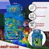 A Minecraft-themed duvet cover and pillowcase set displayed with product features and dimensions. Náhled obrázku produktu