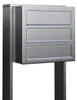 Briefkastenanlage Cube for Three in Edelstahl Produktbild-Vorschau 1