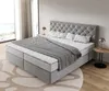 DELIFE Boxspringbett Dream-Great Mikrofaser Grau 200x200 cm Produktbild-Vorschau 4
