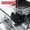 Inside a dishwasher, showing grill plates and a cutlery basket. Produktbild-Vorschau