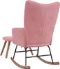 vidaXL Houpací křeslo se stoličkou Velvet Pink Náhled obrázku produktu 6