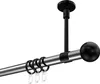 Interdeco Gardinenstange / Vorhangstange Chrom / Schwarz, Produktbild-Vorschau 1