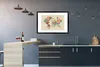 MuchoWow® Gerahmtes Poster Weltkarte - Blumen - Produktbild-Vorschau 5