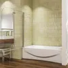 A bathroom with a bathtub and a shower screen. Produktbild-Vorschau