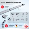 INEFA Dachrinnen Set NW100 / 100mm Kunststoff halbrund – Produktbild-Vorschau 2