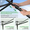VOUNOT® Draußen Wäschespinne mit 50m Wäscheleine inkl. Produktbild-Vorschau 6