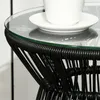 Outsunny Ratten Beistelltisch, Runder Kaffeetisch mit Produktbild-Vorschau 7