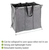 WENKO Wäsche Korb Sammler Box Sack Sortierer TRIO Grau 130 Produktbild-Vorschau 3