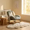 Comfortabele Scandinavische schommelstoel van cord met Productafbeelding-voorbeeld 8
