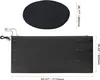 A black heating pad for a barrel and a circular heating pad are shown on a white background. Dimensions are provided. Produktbild-Vorschau