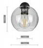LUXOLAR Deckenleuchte 3 flammig, Led Deckenlampe Schwarz Produktbild-Vorschau 2