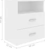 vidaXL Nočné stolíky 2 ks. Biele 50x32x60 cm Náhľad obrázku produktu 8