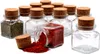 set di 12 barattoli per spezie 120 ml quadrati con tappo in Anteprima dell’immagine prodotto 3
