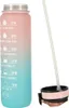 A water bottle with time markings and a straw. Náhled obrázku produktu