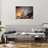 Bilder auf glas - Tiger weiß Rock Sonnenuntergang - 70x50cm Produktbild-Vorschau 6