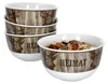 4er Set Heimat Hirsch Schalen Ø14cm Braun Snack-Schüssel Produktbild-Vorschau 1