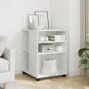 vidaXL Stolik boczny na kółkach biały 55x60x78 cm Materiał Podgląd zdjęcia produktu 2