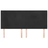 Kopfteil mit Ohren Schwarz 163x16x118/128 cm Samt Produktbild-Vorschau 3
