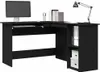 vidaXL Rohový psací stůl, černý, vzhled dubu, 120 x 140 x Náhled obrázku produktu 2