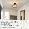 A hallway with a ceiling lamp and a mirror. Produktbild-Vorschau