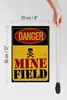 Holzschild Achtung Danger Mine Field Minenfeld 20x30cm Produktbild-Vorschau 5