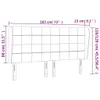 Kopfteil mit Ohren Dunkelgrau 183x23x118/128 cm Stoff Produktbild-Vorschau 10