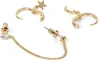 styleBREAKER Damen Ohrring Set 4-Teilig mit Creolen Hoops Produktbild-Vorschau 3