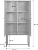 A diagram showing the dimensions of an open cabinet. Produktbild-Vorschau