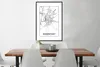 MuchoWow® Gerahmtes Poster Karte - Darmstadt - Stadtplan - Produktbild-Vorschau 3