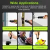 Collage of images showing a precision electric screwdriver being used for various applications like furniture installation, door lock installation, cabinet installation, equipment commissioning, electrical maintenance, and toy assembly. Náhled obrázku produktu