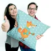 Mr. & Mrs. Panda Deko Kissen Fuchs Keks - Türkis Pastell - Produktbild-Vorschau 4