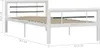 vidaXL Bettgestell Weiß und Schwarz Metall 100 × 200 cm Produktbild-Vorschau 5