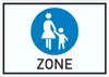 Schild Fußgängerzone Symbol A1 (594x841mm) Produktbild-Vorschau 1