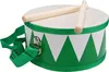 Trommel für Kinder grün/weiss – Holz, 20 cm, mit Sticks & Produktbild-Vorschau 1
