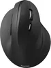 A black ergonomic vertical mouse is shown from a top-down perspective against a white background. Produktbild-Vorschau