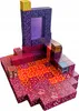 A Minecraft-themed diorama featuring a Nether portal, lava, and various blocks and items. Anteprima dell’immagine prodotto