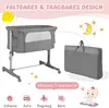 2 in 1 Beistellbett & Babywiege, 5-stufig Höhenverstellbar Produktbild-Vorschau 4